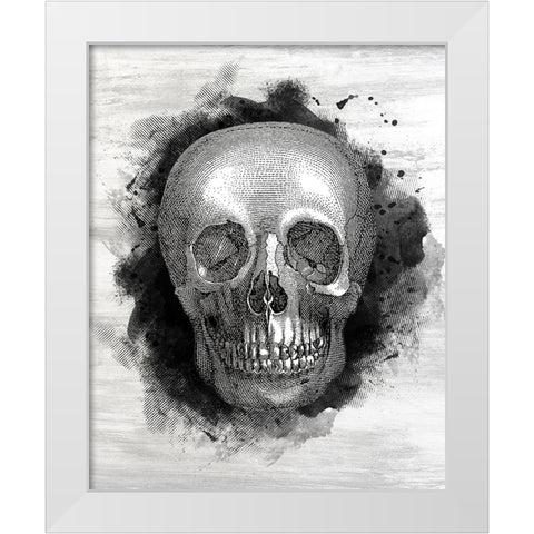 Skull White Modern Wood Framed Art Print by Kimberly, Allen