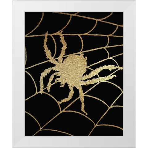 Halloween Gold 2 White Modern Wood Framed Art Print by Kimberly, Allen