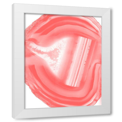 Agate Coral 2 White Modern Wood Framed Art Print by Kimberly, Allen