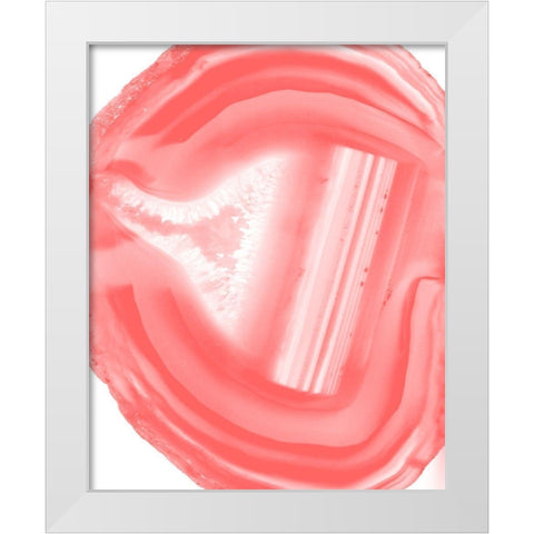 Agate Coral 2 White Modern Wood Framed Art Print by Kimberly, Allen
