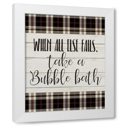 Bubble Bath White Modern Wood Framed Art Print by Kimberly, Allen