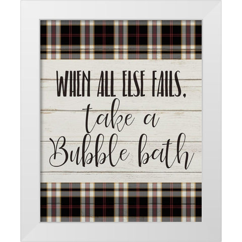 Bubble Bath White Modern Wood Framed Art Print by Kimberly, Allen