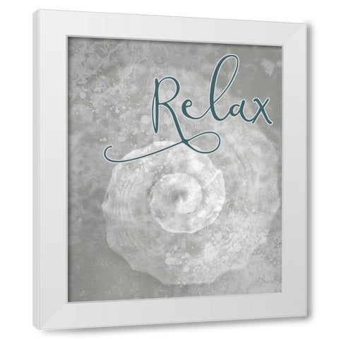 Relax White Modern Wood Framed Art Print by Kimberly, Allen