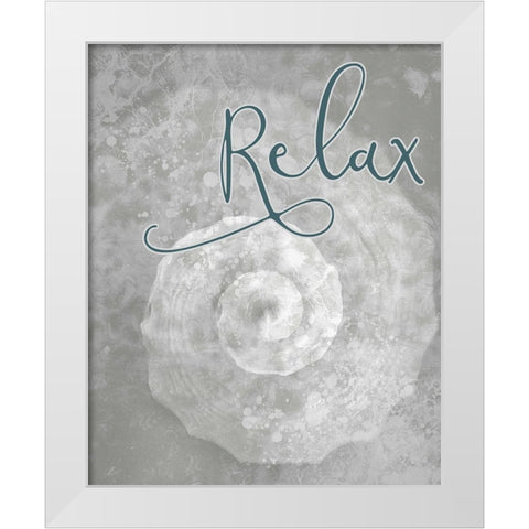 Relax White Modern Wood Framed Art Print by Kimberly, Allen