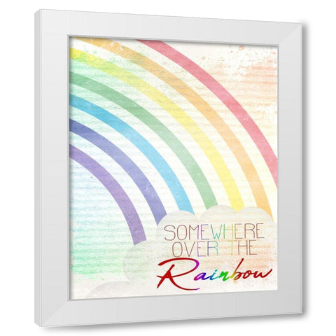 Somewhere Over the Rainbow 1 White Modern Wood Framed Art Print by Kimberly, Allen