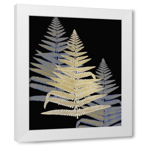 Gilded Fern 2 White Modern Wood Framed Art Print by Kimberly, Allen