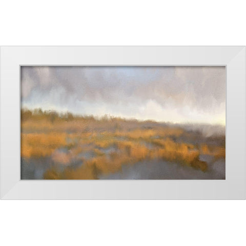 Across The Marsh White Modern Wood Framed Art Print by Kimberly, Allen