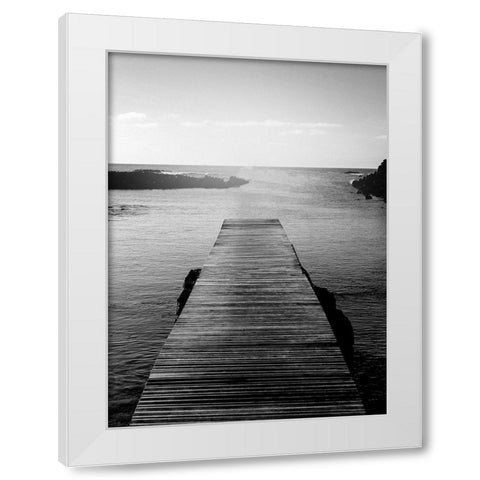 Towards the Water BW White Modern Wood Framed Art Print by Kimberly, Allen