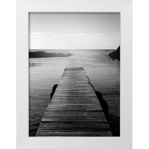 Towards the Water BW White Modern Wood Framed Art Print by Kimberly, Allen