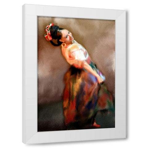 Dance White Modern Wood Framed Art Print by Kimberly, Allen