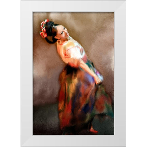 Dance White Modern Wood Framed Art Print by Kimberly, Allen