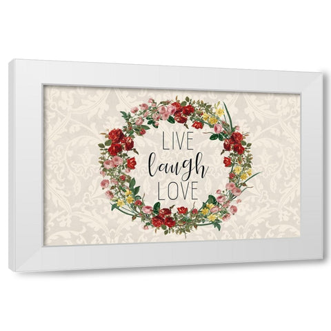Live Laugh Love 2 White Modern Wood Framed Art Print by Kimberly, Allen