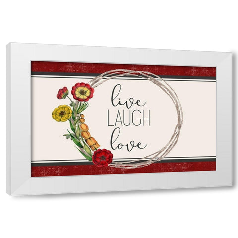 Live Well 2 White Modern Wood Framed Art Print by Kimberly, Allen