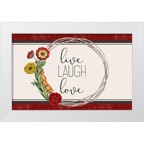 Live Well 2 White Modern Wood Framed Art Print by Kimberly, Allen