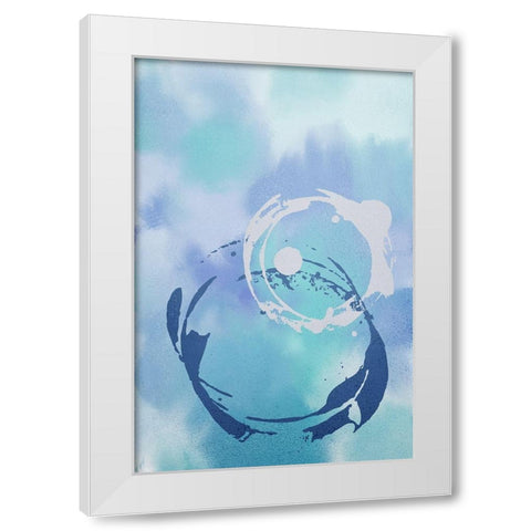 Sea Blues White Modern Wood Framed Art Print by Kimberly, Allen
