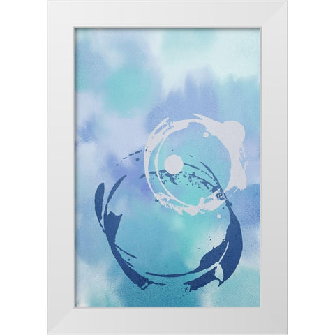 Sea Blues White Modern Wood Framed Art Print by Kimberly, Allen
