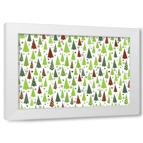 Oh Christmas Tree White Modern Wood Framed Art Print by Kimberly, Allen