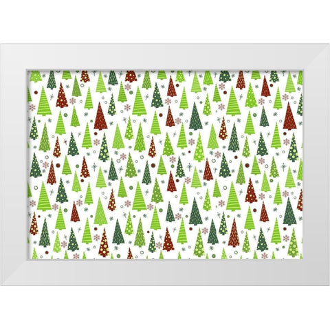 Oh Christmas Tree White Modern Wood Framed Art Print by Kimberly, Allen