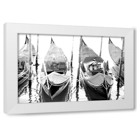 Venice Canal White Modern Wood Framed Art Print by Kimberly, Allen