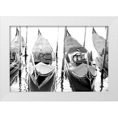 Venice Canal White Modern Wood Framed Art Print by Kimberly, Allen