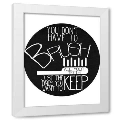 Brush White Modern Wood Framed Art Print by Kimberly, Allen