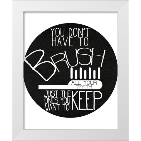 Brush White Modern Wood Framed Art Print by Kimberly, Allen