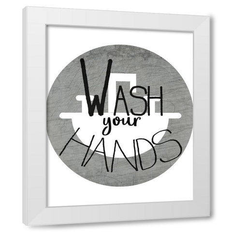 Wash White Modern Wood Framed Art Print by Kimberly, Allen