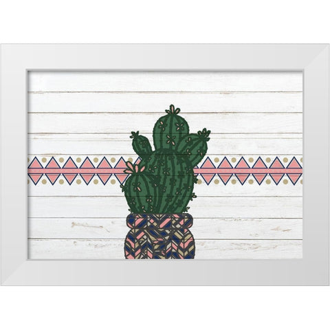 Cactus Love White Modern Wood Framed Art Print by Kimberly, Allen