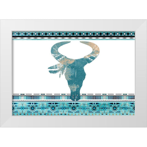 Southwest Blue White Modern Wood Framed Art Print by Kimberly, Allen