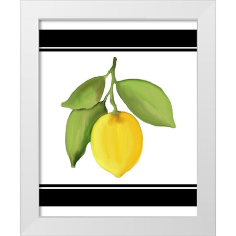 Fresh Lemons 2 White Modern Wood Framed Art Print by Kimberly, Allen