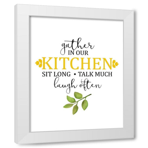 Fresh Lemons 3 White Modern Wood Framed Art Print by Kimberly, Allen