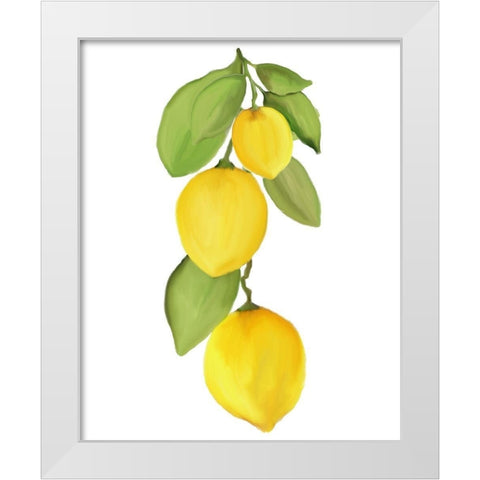 Fresh Lemons 4 White Modern Wood Framed Art Print by Kimberly, Allen