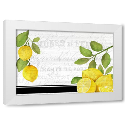 Fresh Lemons 7 White Modern Wood Framed Art Print by Kimberly, Allen