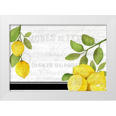 Fresh Lemons 7 White Modern Wood Framed Art Print by Kimberly, Allen