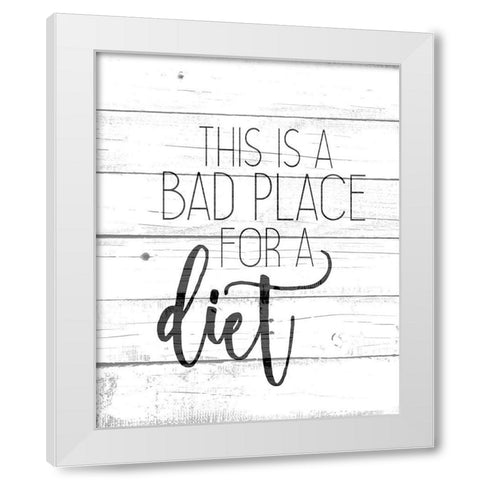 Diet White Modern Wood Framed Art Print by Kimberly, Allen