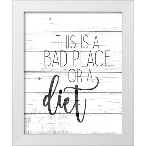 Diet White Modern Wood Framed Art Print by Kimberly, Allen