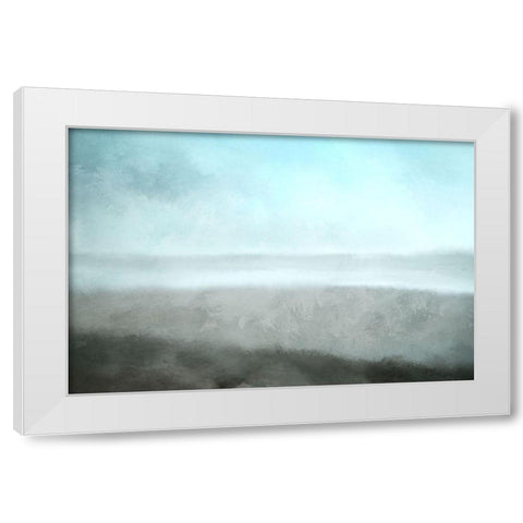 Beach at Dusk White Modern Wood Framed Art Print by Kimberly, Allen
