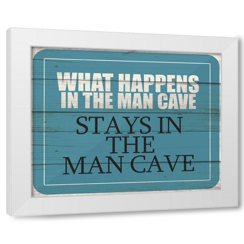 What Happens White Modern Wood Framed Art Print by Kimberly, Allen