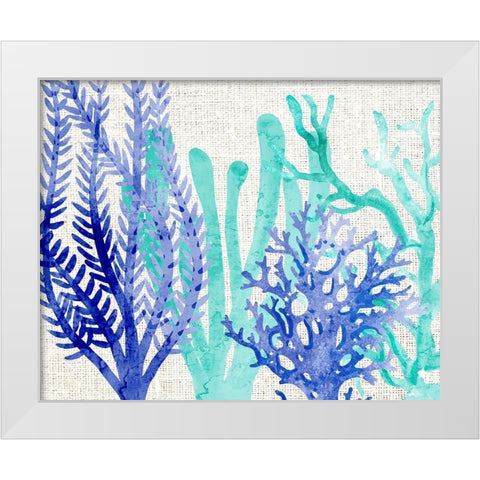 Linen Coral 3 White Modern Wood Framed Art Print by Kimberly, Allen