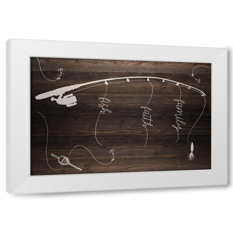 Family Faith Fish White Modern Wood Framed Art Print by Allen, Kimberly