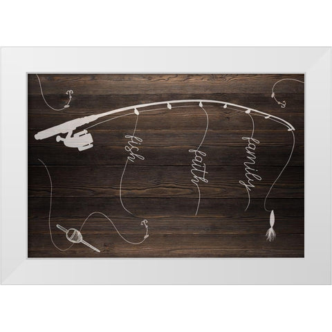 Family Faith Fish White Modern Wood Framed Art Print by Allen, Kimberly