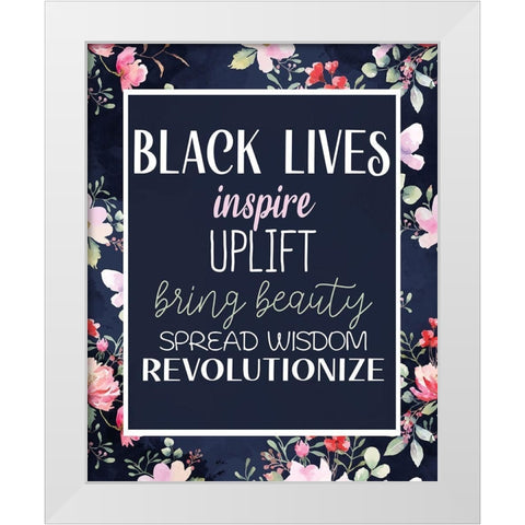 Inspire 2 White Modern Wood Framed Art Print by Allen, Kimberly