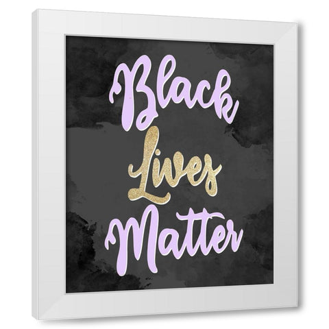 BLM 2 White Modern Wood Framed Art Print by Allen, Kimberly