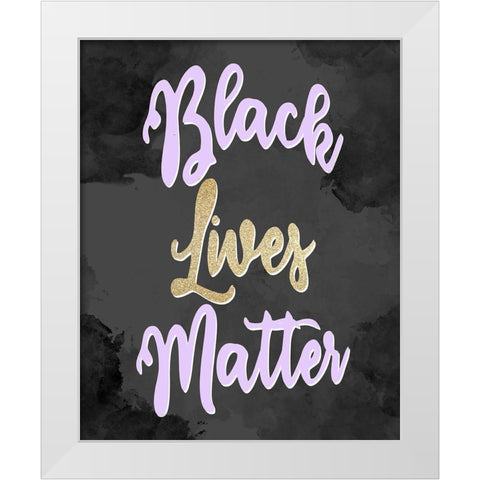 BLM 2 White Modern Wood Framed Art Print by Allen, Kimberly