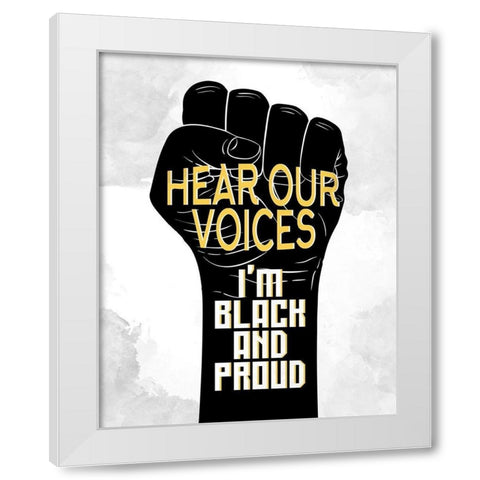 Hear Our Voices White Modern Wood Framed Art Print by Allen, Kimberly