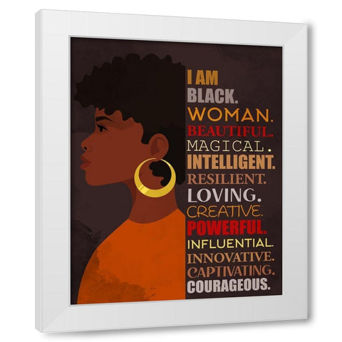 I Am White Modern Wood Framed Art Print by Allen, Kimberly