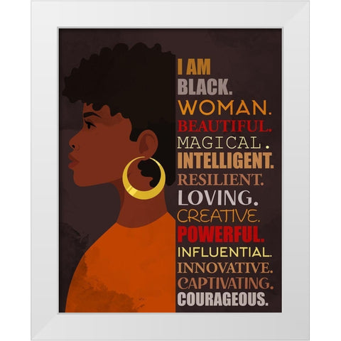 I Am White Modern Wood Framed Art Print by Allen, Kimberly