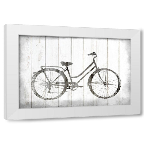 Vintage Bike v5 White Modern Wood Framed Art Print by Allen, Kimberly