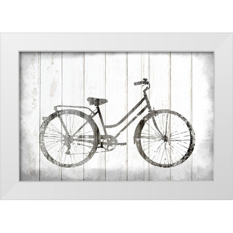 Vintage Bike v5 White Modern Wood Framed Art Print by Allen, Kimberly