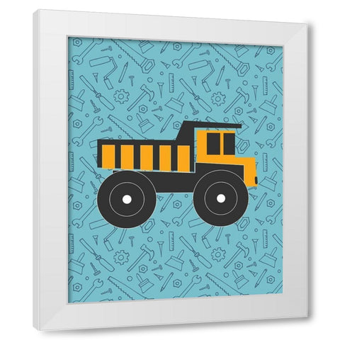Build 1 White Modern Wood Framed Art Print by Allen, Kimberly
